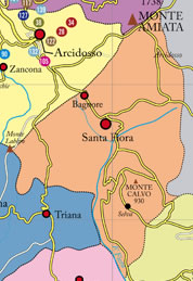 Mappa Comune di Santa Fiora.